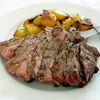 Tagliata di manzo con patate chips