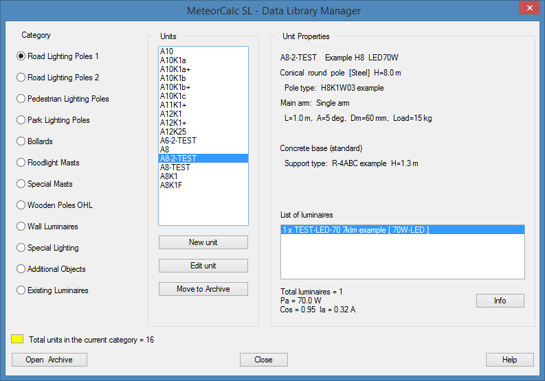 MeteorCalc SL - Data Library Manager