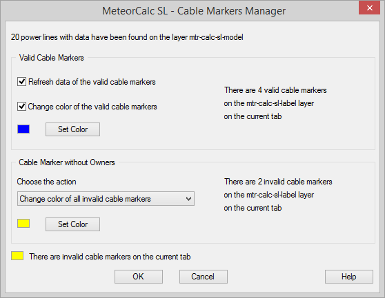 MeteorCalc SL - Cable Markers Manager