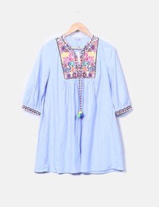 Robe bleue boho Lucy Wang