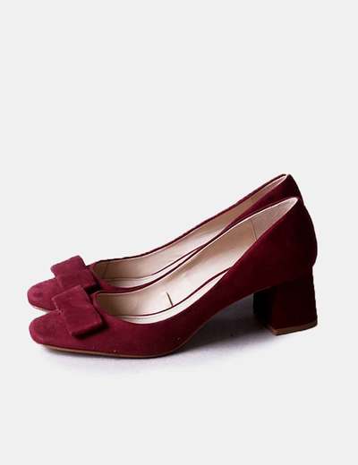 Tacón Lazodescuento Zara Burdeos Con 71Micolet Zapato cA34jRL5q
