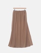 Falda satén camel con aberturas Zara