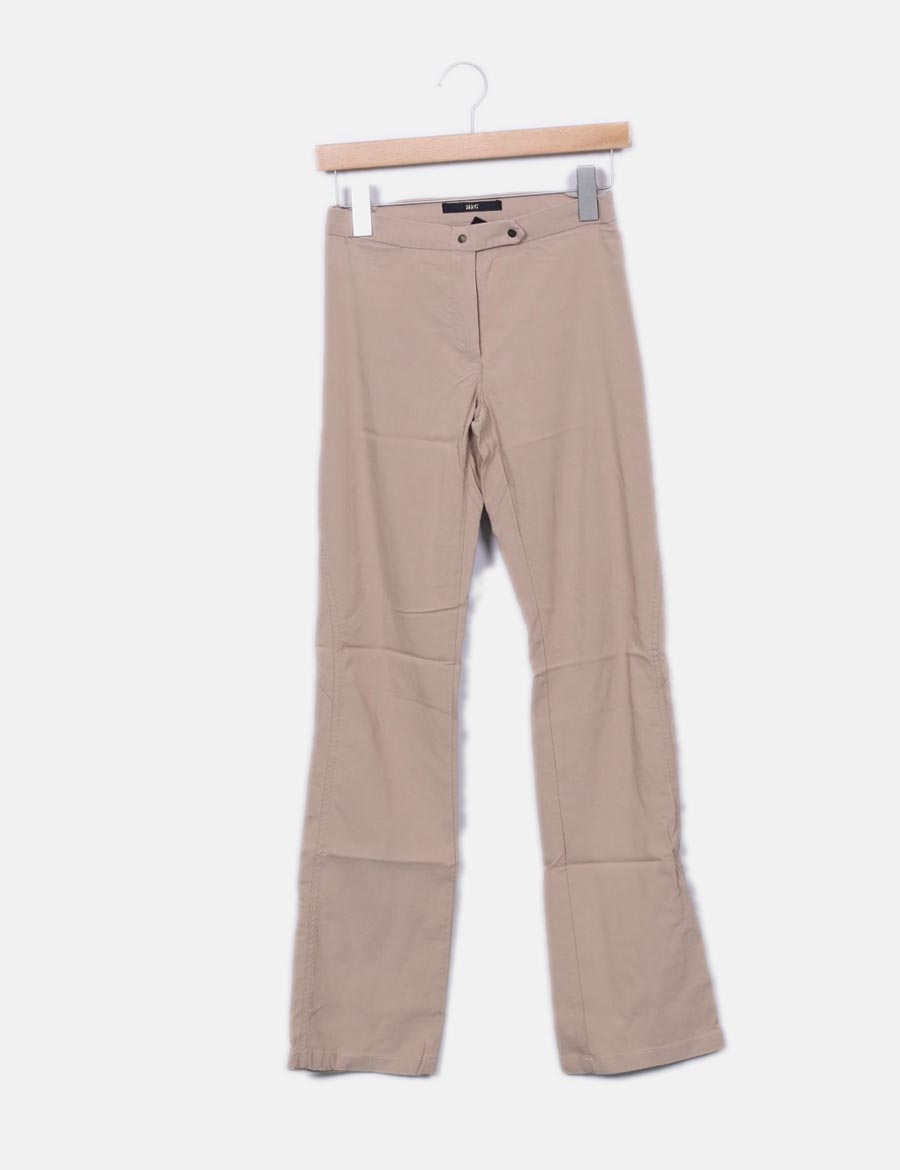 Beige Baratos Mango Rrafq Mujer Pantalones Shed Pantalón Campana Yv7gf6yb