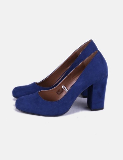 zapatos azules mujer tacon