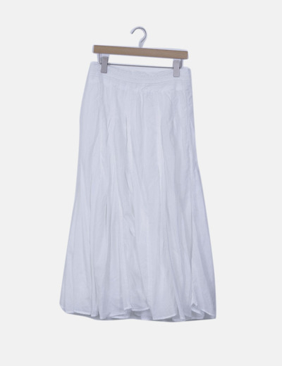 Falda blanca larga