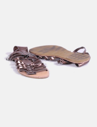 Plana Color Bronce Sandalia Bronce Plana Color Sandalia Plana Sandalia m0vN8nw
