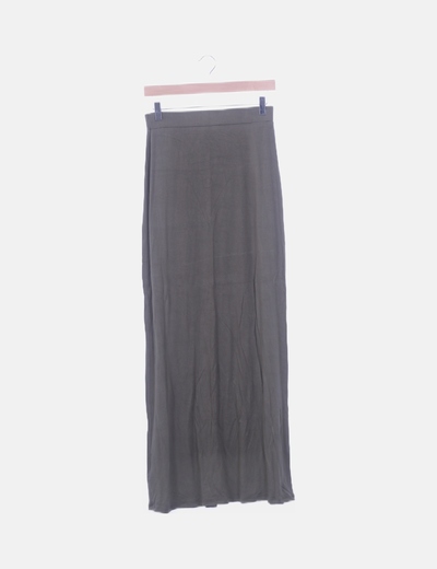 Falda maxi khaki