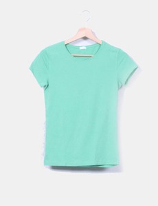 Camiseta manga corta verde mint Mango
