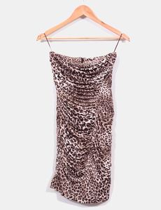 Vestido print leopardo  Mango
