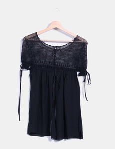 Top Top Negro Semitransparente amp;gabbana Semitransparente Dolce Negro P5ERT