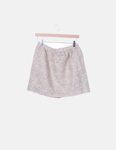 Falda tweed gold