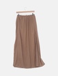 Falda satén camel con aberturas Zara