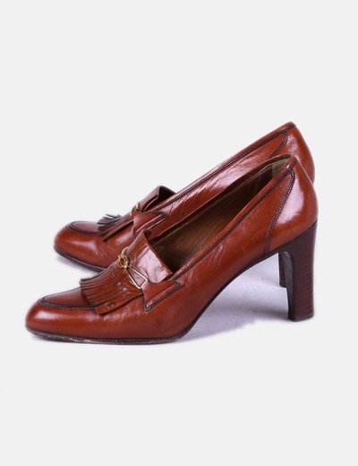 Zapato Con Marrón Marrón Flecos Zapato Con N8yvm0wnOP