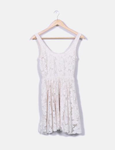 Beigedescuento Vestido 93Micolet Zara De Encaje N8vOmn0w