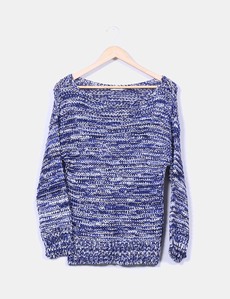 Tricot jaspeado azul Zara