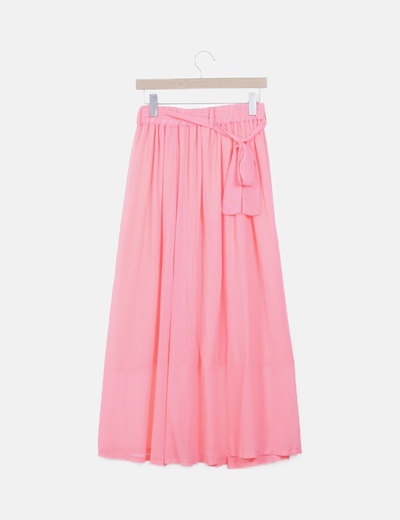 Maxi falda gasa flúor