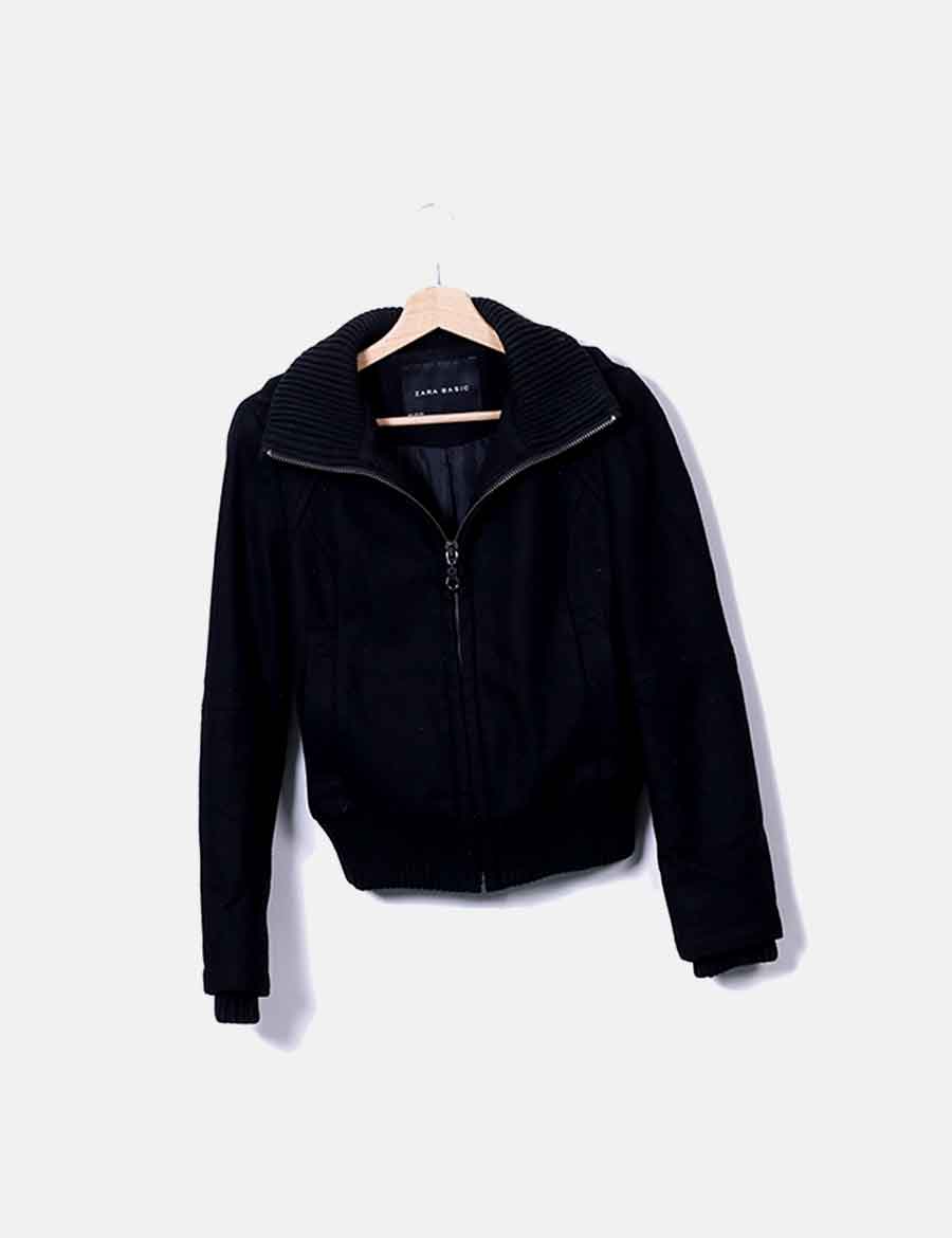 Chaquetas Y Abrigos Paño Chaqueta Online Mujer Baratos De Negro Zara qAgBwS