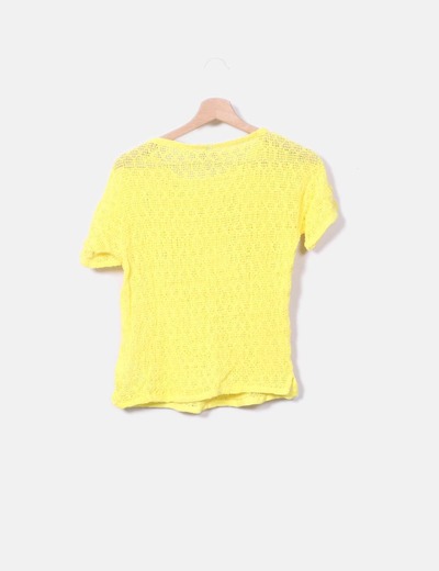 blusa amarilla zara