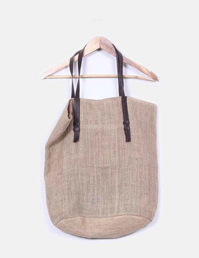 bolso ante marrón zara