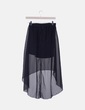 Falda negra tail hem Primark