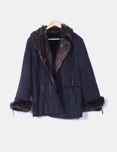 Negro Cuello Micolet Con descuento Punt Pelo El En Roma Abrigo 88 0v6q6wEA