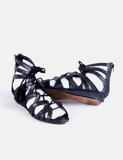 Sandalias Romanas Tiras Sandalias Negras Romanas Romanas Tiras Negras Tiras Sandalias eWDIY29EH