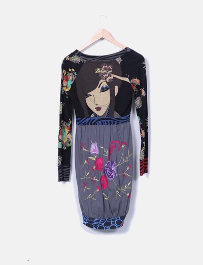 Vestido Desigual Desigual Globodescuento 78Micolet 78Micolet Vestido Desigual Estampado Estampado Globodescuento g7yf6Yb