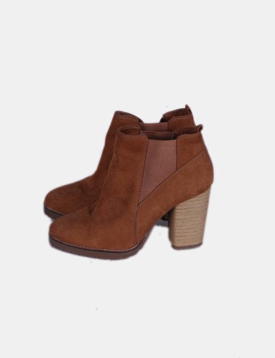 botines marrones tacon