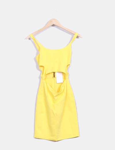 vestido amarillo zara