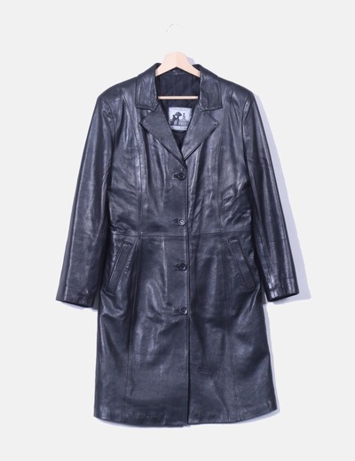 NoName Chaqueta tres cuartos cuero negro (descuento 95%) - Micolet NoName Chaqueta tres cuartos cuero negro (descuento 95%) - Micolet