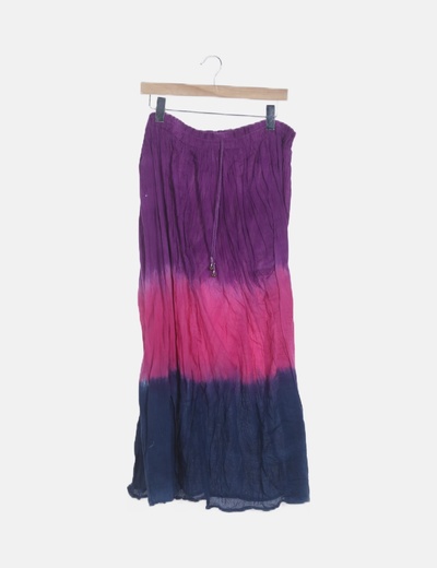 Falda maxi tie die