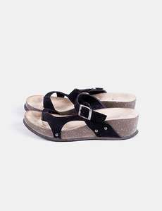 Flipflops plate,forme noir Clara\u0027s