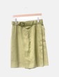 Falda pantalón midi verde con cinturón NoName