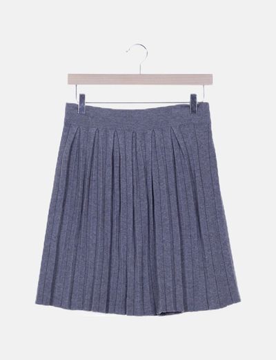 Falda gris midi tablas