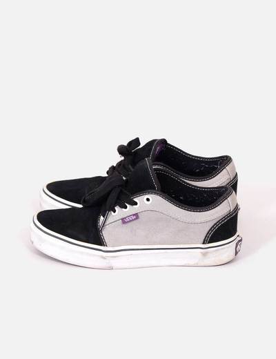 vans grises y negras vans grises y negras