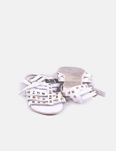 Romanas Tachas Sandalias Con Blancas Nn0v8yPmwO