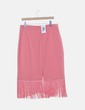Falda salmón fluida desflecada Cayro