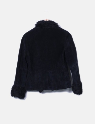 Micolet Chaqueta Con Piel Negra Pelo descuento 74 De Mango Hdw7q8H