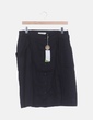 Falda midi negra abotonada Skunkfunk