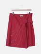 Falda cruzada roja con estampado Bartomeu i uribe