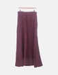 Falda larga granate de lino Zara