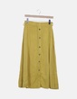 Falda fluida mostaza abotonada Pronto moda
