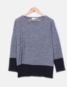 Jersey bicolor manga larga Zara
