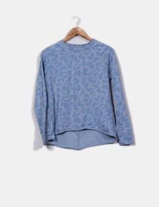 Sudadera azul claro estampada Zara