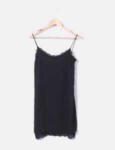 Vestido lencero negro Pimkie