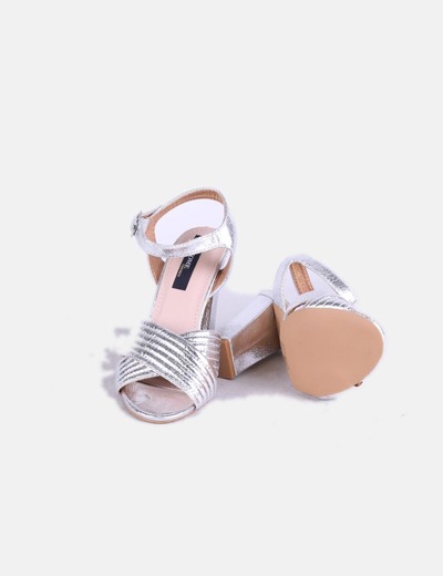 Sandalia Vu44intx Kamome 69 Descuento Micolet Plateada Texturizada lJ1c3TFK
