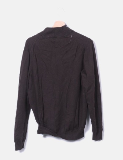 Massimo en éclair deréduction fermeture marron Dutti 84Micolet maille Veste EH2YDI9W