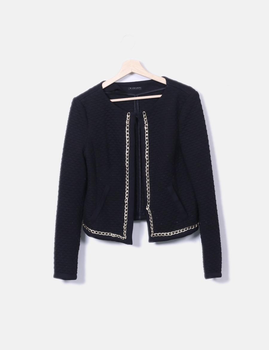 Sisley Acolchada Mujer Y De Baratos Abrigos Cadenas Negra Chaquetas wxHBFYBU