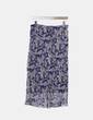 Falda fluida azul marino estampado mariposas H&M