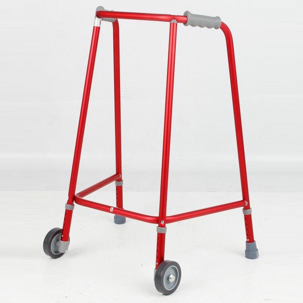 Days Red Adjustable Height Wheeled Walking Frame Various Sizes